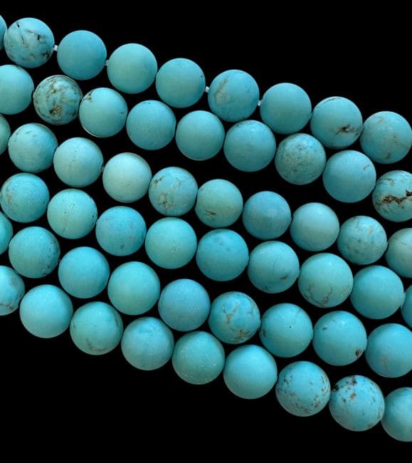 Perles Rondes Mates sur Fil Turquénite Howlite Naturelle Teintée A 6mm chez Arabesk|cz