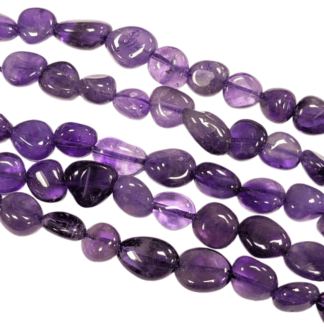Amethyste AA Pierres roulées sur fil 5-8mm 40cm chez Arabesk