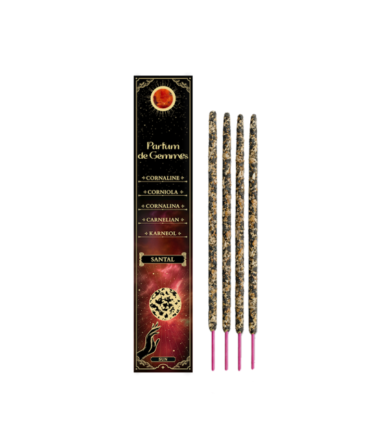 Encens Smudge Stick Parfum de Gemmes Santal & Cornaline 20g chez Arabesk|cz