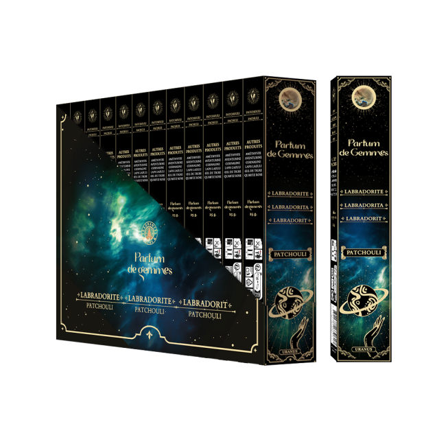 Encens Smudge Stick Parfum de Gemmes Patchouli & Labradorite 20g chez Arabesk