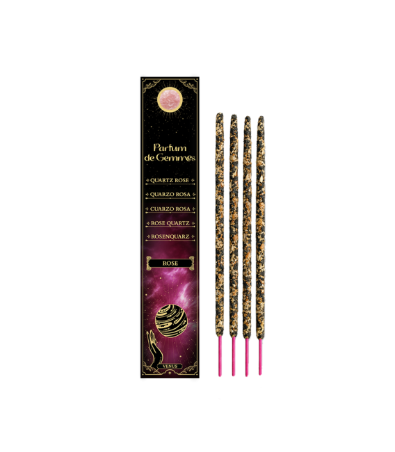 Encens Smudge Stick Parfum de Gemmes Rose & Quartz Rose 20g chez Arabesk|cz