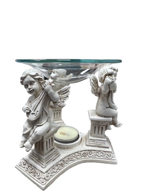 Bruleur 3 anges blancs sur pilier 12cm chez Arabesk|cz