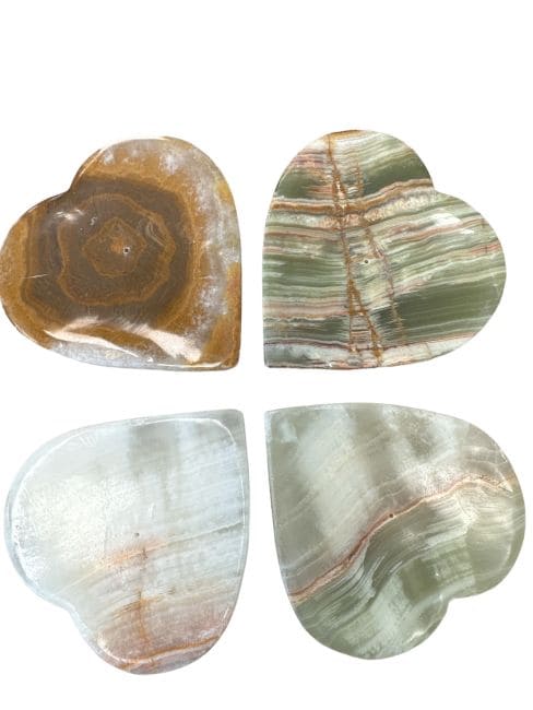 Porte encens grand Coeur pierre Onyx 11x11cm chez Arabesk|cz