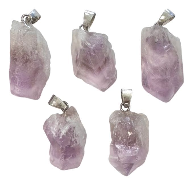 Pendentif Pierre Brute Amétrine x5 chez Arabesk