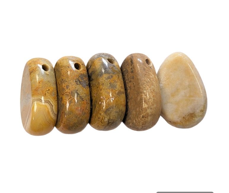 Pendentif Pierre Roulée Percée Agate Crazy Lace A 20-30mm X 5 chez Arabesk|cz