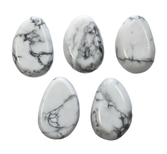 Pendentif Pierre Roulée Percée Howlite A 20-30mm X 5 chez Arabesk