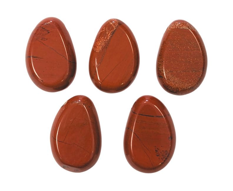 Pendentif Pierre Roulée Percée Jaspe Rouge AB 20-30mm X 5 chez Arabesk