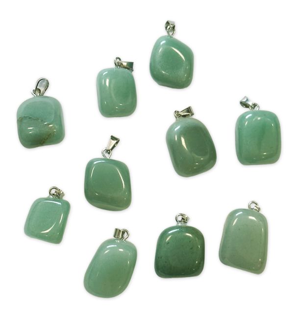 Pendentif Pierre Roulée Aventurine Verte x 10 chez Arabesk