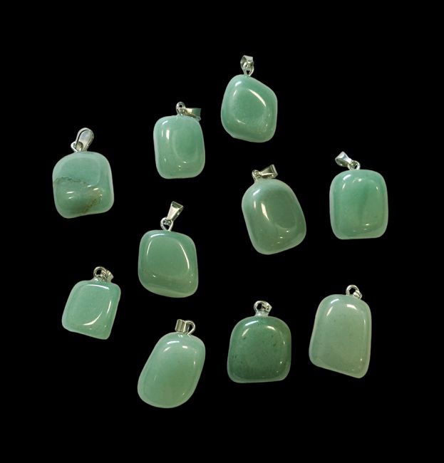 Pendentif Pierre Roulée Aventurine Verte x 10 chez Arabesk|cz