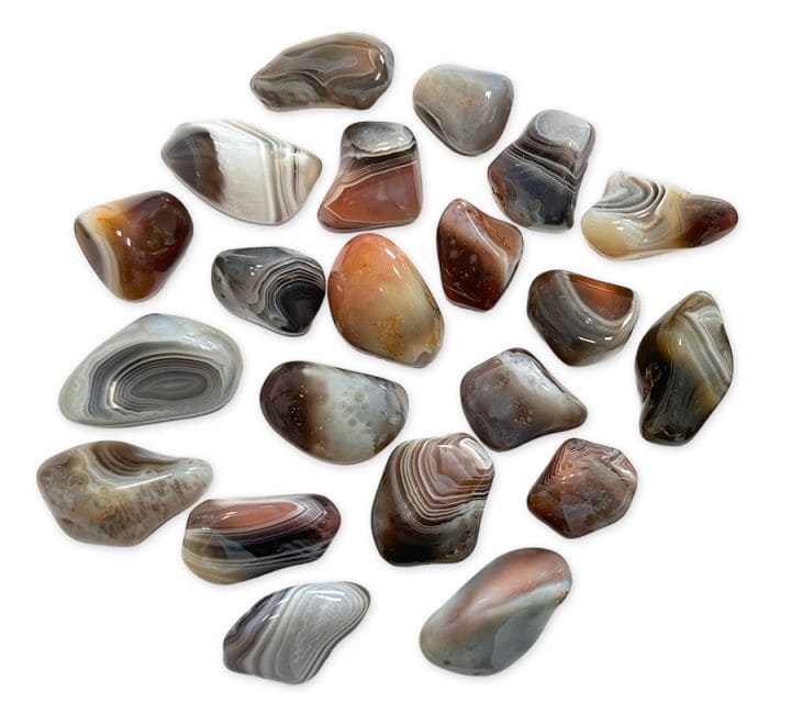Agate Botswana AA pierres roulées 250g chez Arabesk