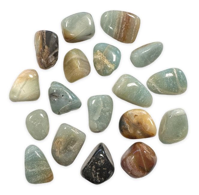 Amazonite Multicolore AB pierres roulées 2-3cm 250g chez Arabesk