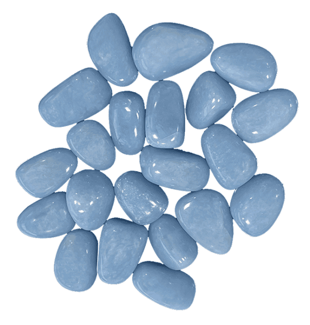 Angelite A pierres roulées 2-3cm 250g chez Arabesk