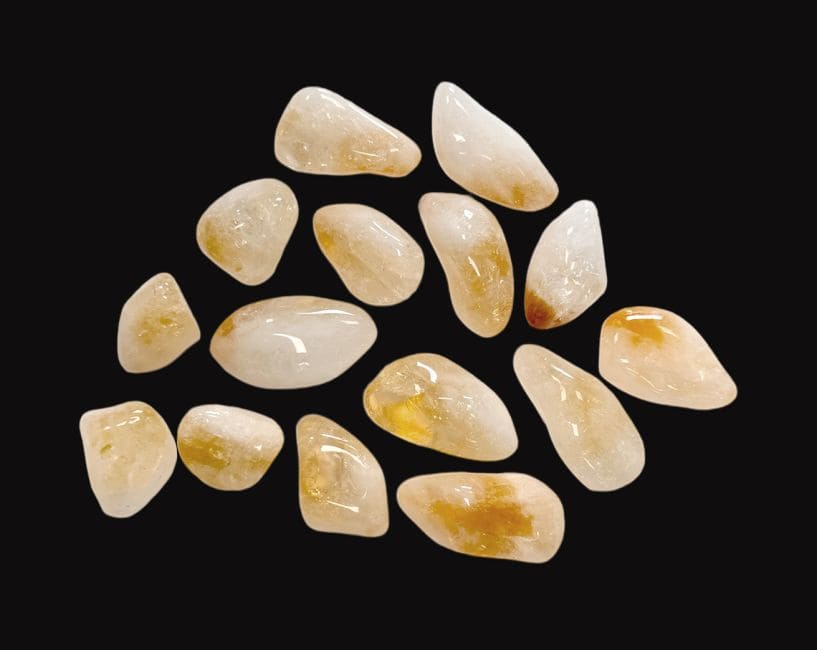 Citrine chauffée AA pierres roulées 250g chez Arabesk|cz