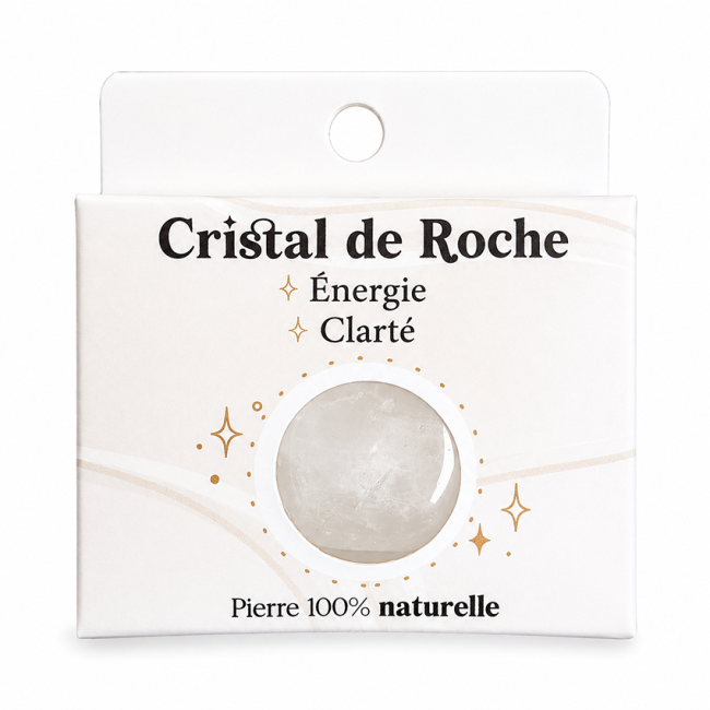Cristal de Roche A Pierre Roulée en Boîte 2-3 cm chez Arabesk