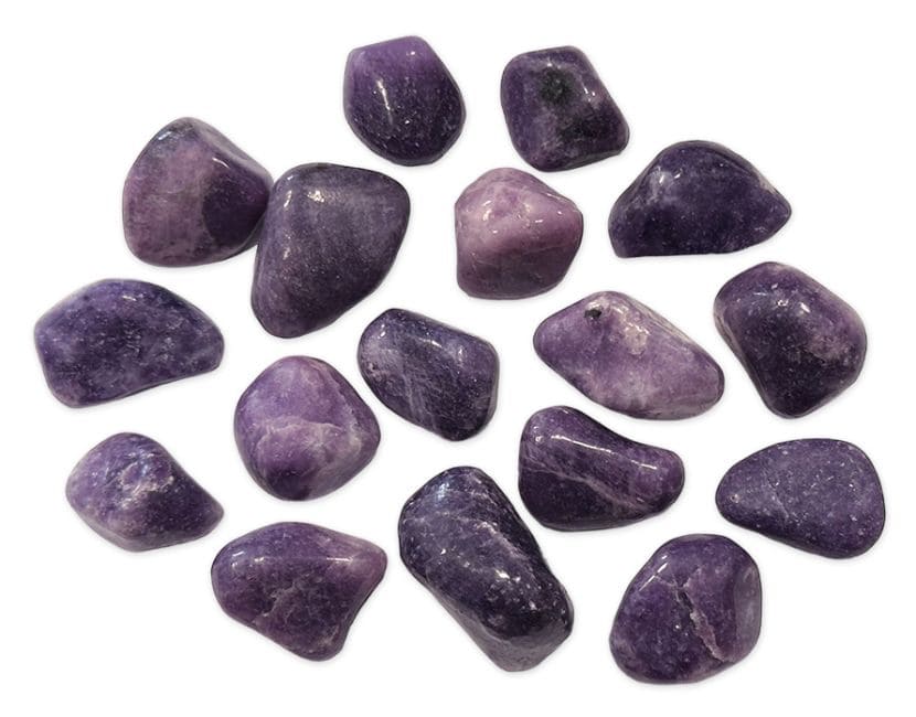 Lepidolite AA pierres roulées 250g chez Arabesk