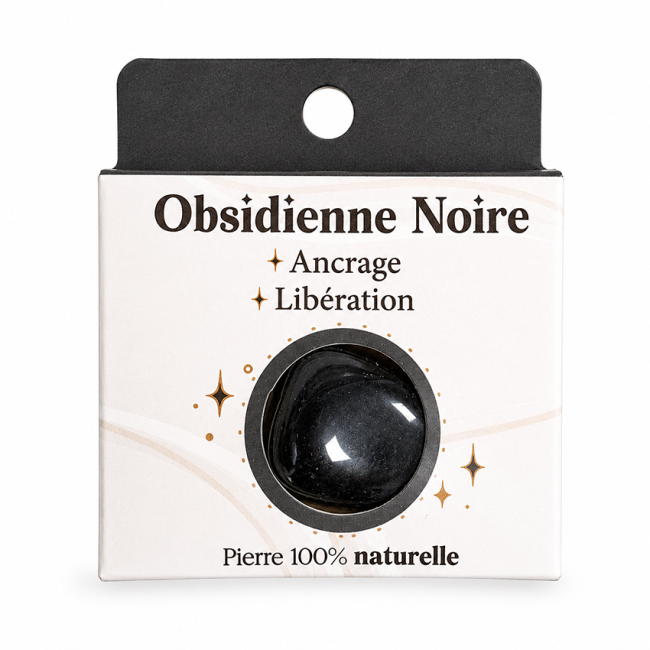 Obsidienne Noire A Pierre Roulée en Boîte 2-3 cm chez Arabesk