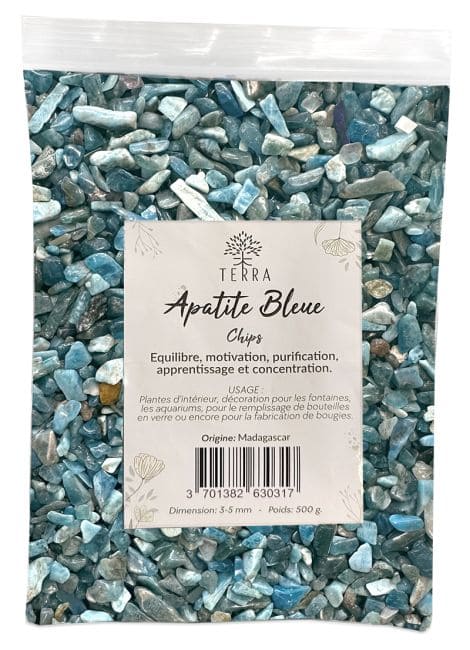 Apatite A+ Chips de pierres naturelles 3-5mm 500g chez Arabesk