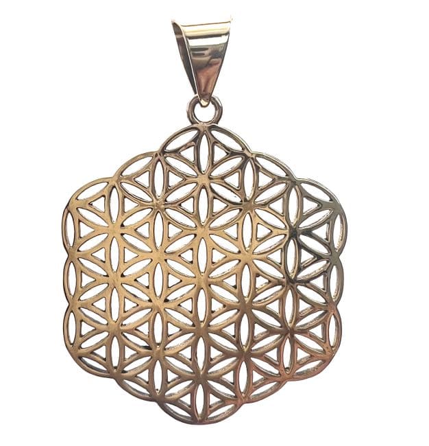 Pendentif Bronze  Fleur de vie hexagonal 3.5cm chez Arabesk