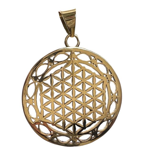 Pendentif Bronze  Fleur de vie double cercle  3.5cm chez Arabesk