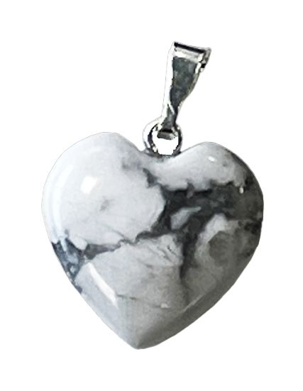 Pendentif Coeur Howlite 20mm x10 chez Arabesk