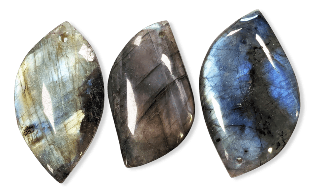 Pendentifs Labradorite AA Formes Libres x3 chez Arabesk|cz