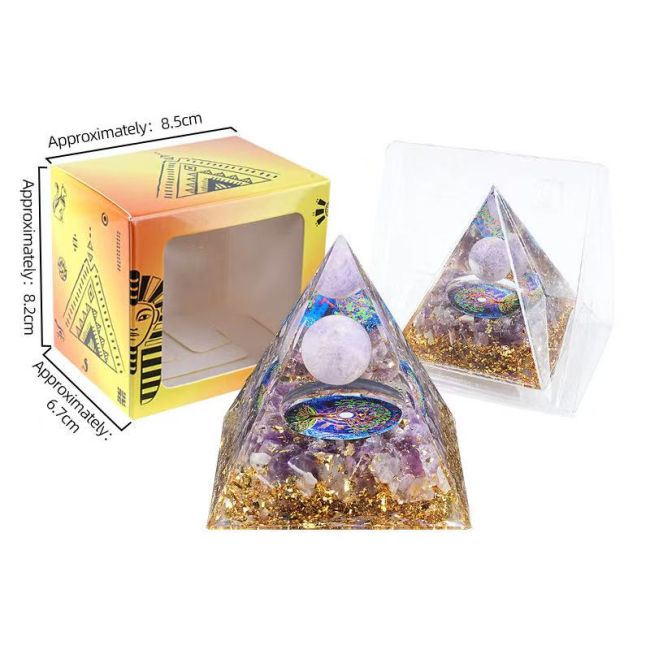 Orgonite Pyramide Amethyste Arbre de Vie chez Arabesk|cz