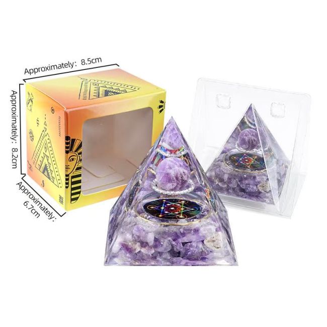 Orgonite Pyramide Amethyste Métatron chez Arabesk|cz