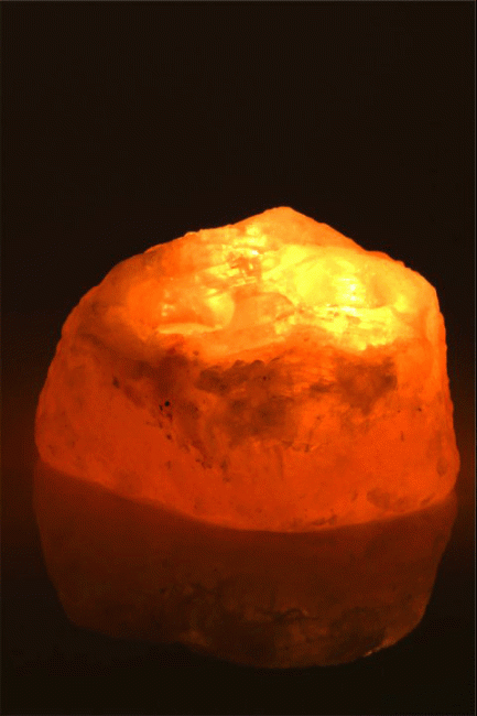 Bougeoir en Cristal de Sel Naturel 3 trous 4Kg chez Arabesk