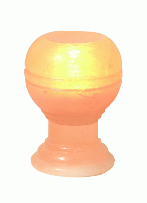Bougeoir en Cristal de Sel Naturel Verre 0.5Kg chez Arabesk