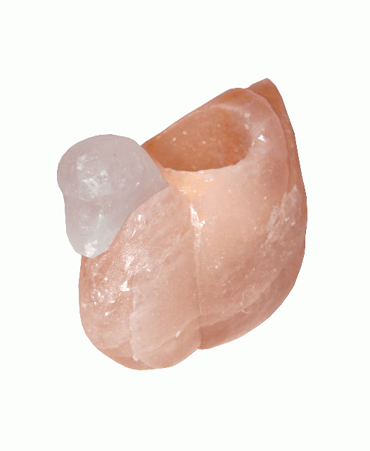 Bougeoir en Cristal de Sel Naturel Cygne 1Kg chez Arabesk