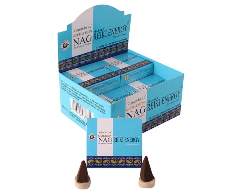 Encens Vijayshree Golden Nag Reiki Energy en Cônes chez Arabesk