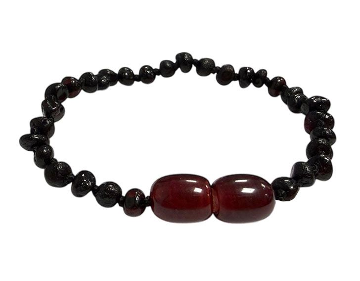 Bracelet Bébé Ambre Baltique Cerise vissable chez Arabesk