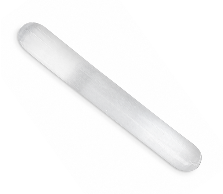 Bâton de Massage en Sélénite 15cm 120g chez Arabesk