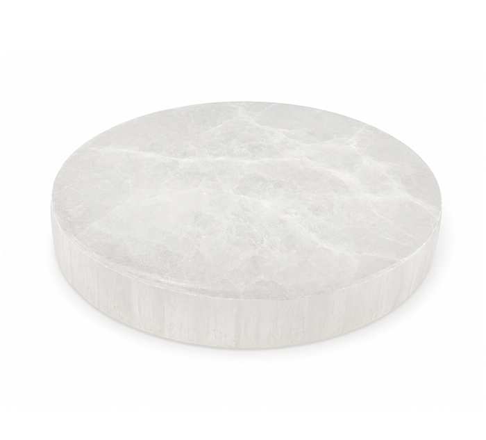 Plaque Circulaire en Sélénite 12cm chez Arabesk
