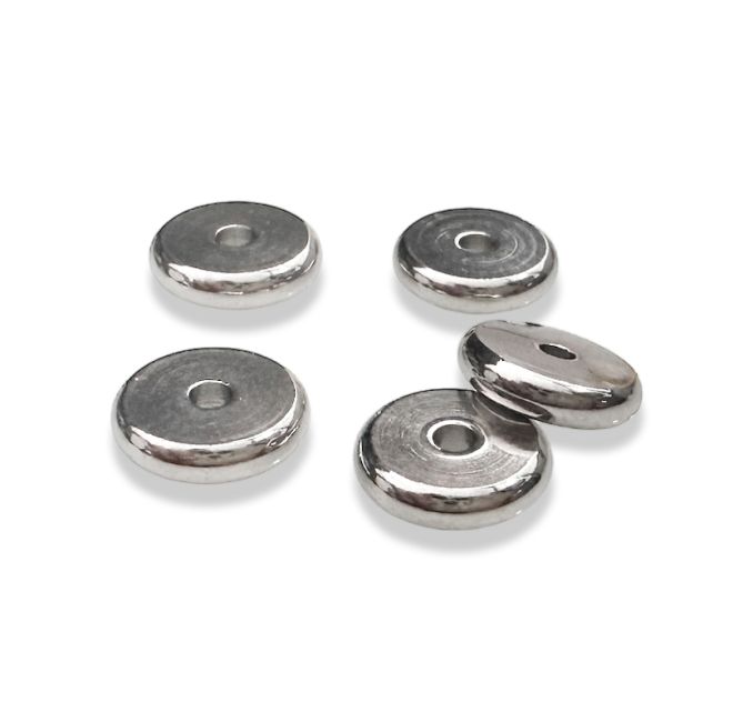 Perles charm's Intercalaire Rondelle en Acier Inoxydable Argenté  6mm x100 chez Arabesk
