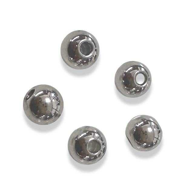 Perles Charm’s Intercalaires Boule en Acier Inoxydable Argentée 4 mm x100 chez Arabesk