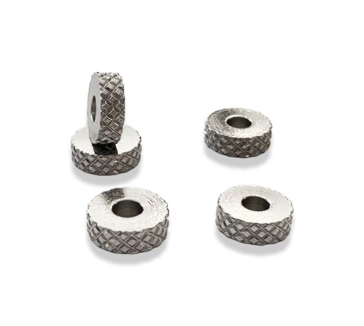 Perles charm's Intercalaire Rondelle Striée en Acier Inoxydable Argenté  6mm x 50 chez Arabesk