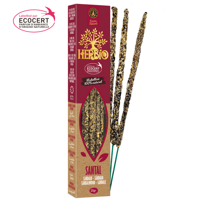 Encens Smudge Ecocert Herbio Santal 20g chez Arabesk