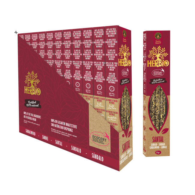Encens Smudge Ecocert Herbio Santal 20g chez Arabesk|cz