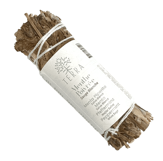 Sauge blanche  & Menthe Poivrée Fagot 25-30g 10cm chez Arabesk