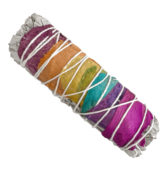 Sauge blanche californie & Pétales de Rose 7 Chakras fagot 25-30g 10cm chez Arabesk|cz