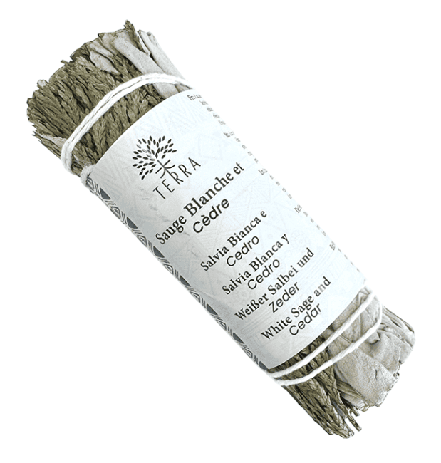 Sauge blanche californie & Cèdre fagot 25-30g 10cm chez Arabesk