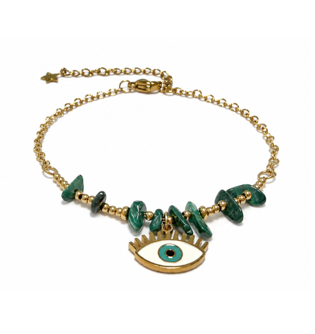 Bracelet Protection en Malachite A – Mauvais Œil chez Arabesk|cz