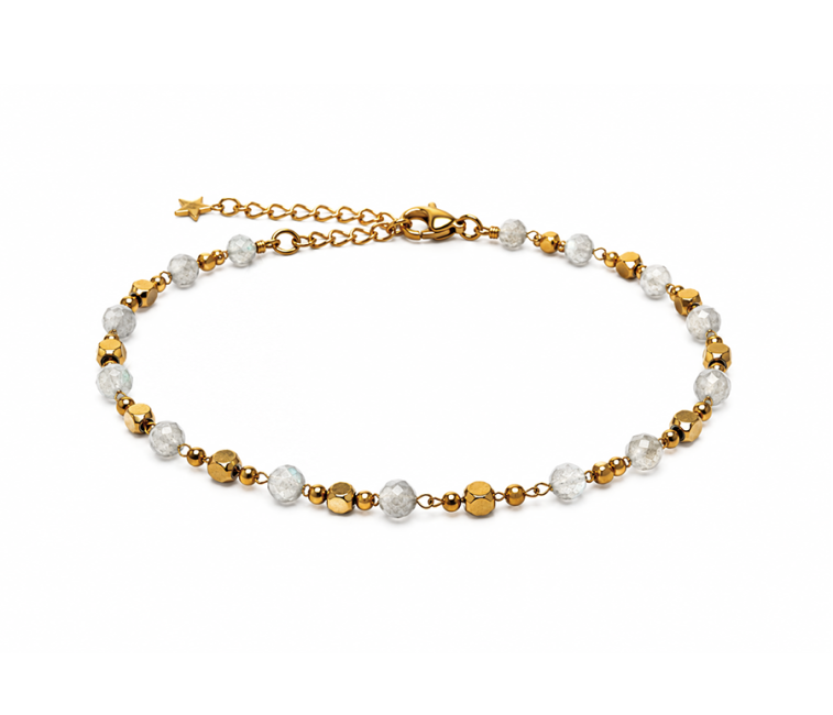 Bracelet Énergie en Labradorite AA – Perles Dorées chez Arabesk|cz
