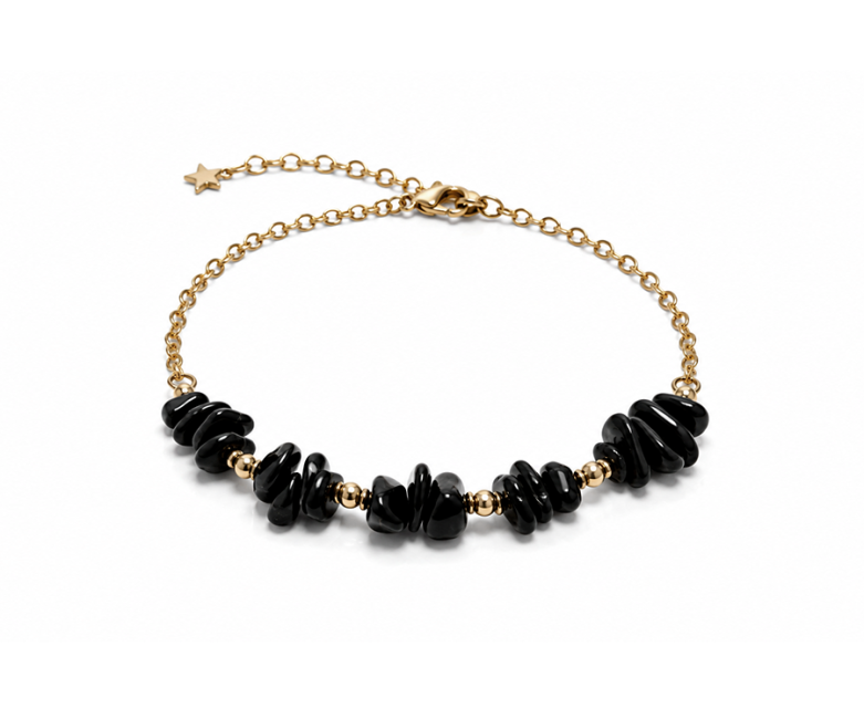 Bracelet Énergie en Tourmaline Noire A – Éclats de Pierre chez Arabesk|cz