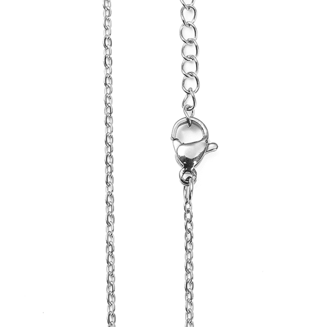 Collier Chaîne en Acier Inoxydable Mailles Forçat Ajustable 50+5 cm x6 chez Arabesk|cz