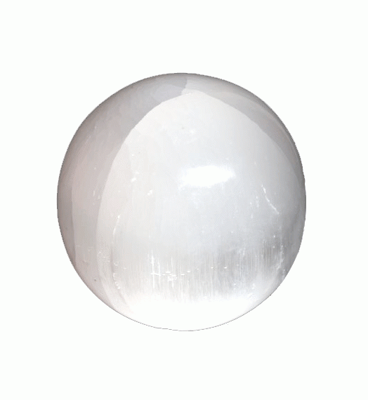 Lampe en Sélénite Sphérique 15cm 3,5Kg chez Arabesk