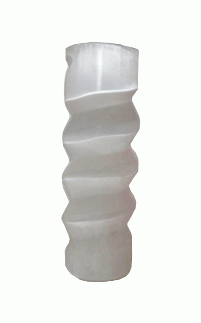 Lampe en Sélénite Spirale Coupé 25cm 2-3Kg chez Arabesk