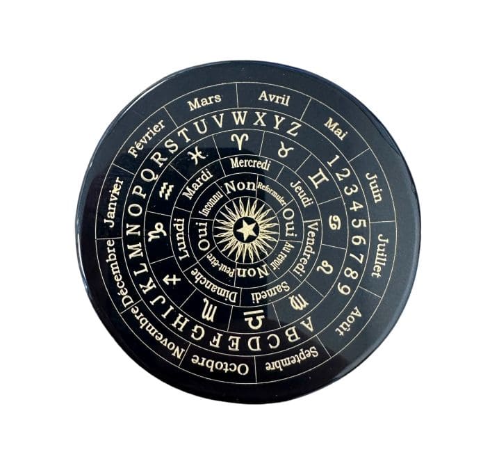 Plaque divinatoire Onyx noir  8cm chez Arabesk