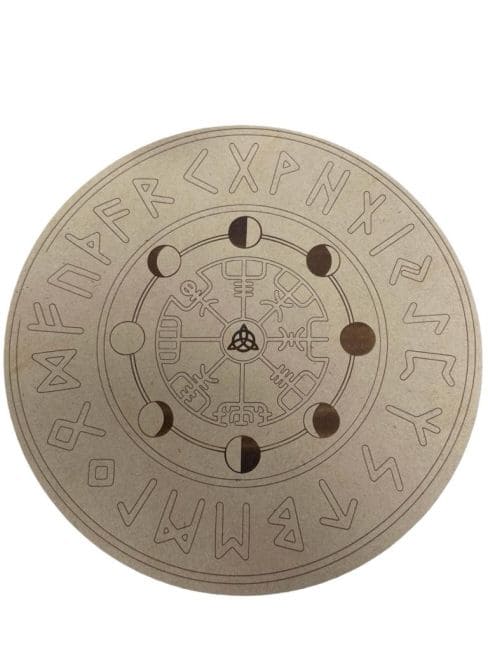 Planche de divination futhark  en bois 20cm chez Arabesk